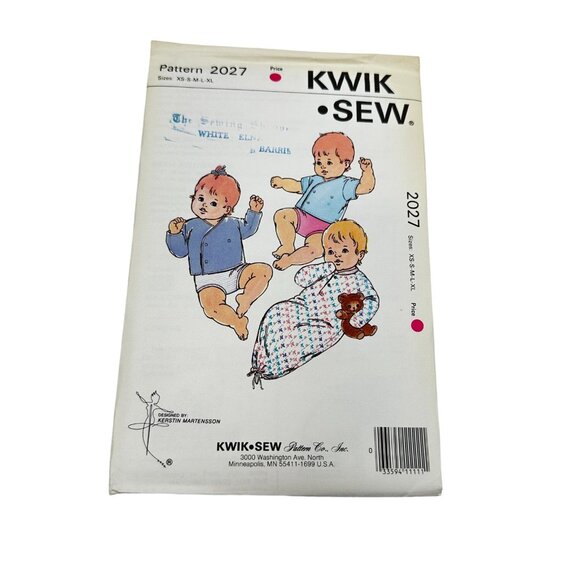 Kwik Sew Lot 2 Baby 2026 Diapers & 2027 Kimono Sewing Pattern New Sealed Uncut - Picture 5 of 7